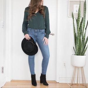 Hinge Long Sleeve V-Neck Blouse